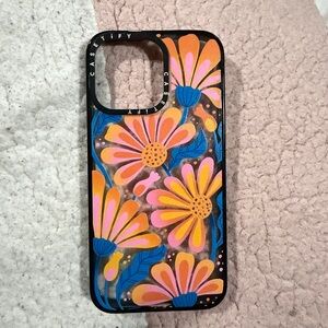 Iphone 15 pro max Casetify Floral Phone Case - Black and Multicolor